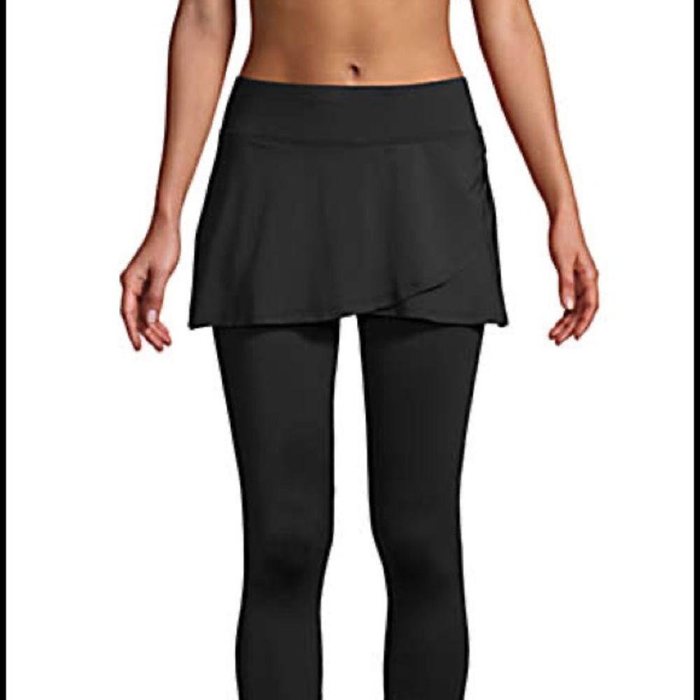 Land’s End coverup swimsuit leggings Plus Sizes Regular Various Sizes Black - Picture 3 of 13